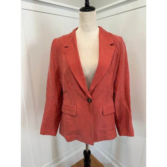 J. Crew Willa Linen Blend Blazer Size 6 - Picture 1 of 6